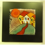 Wall Hanget , Willage and Figure 26x26cm